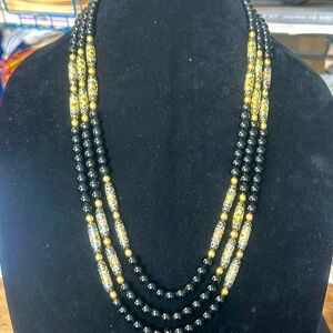 Black beads n other necklace